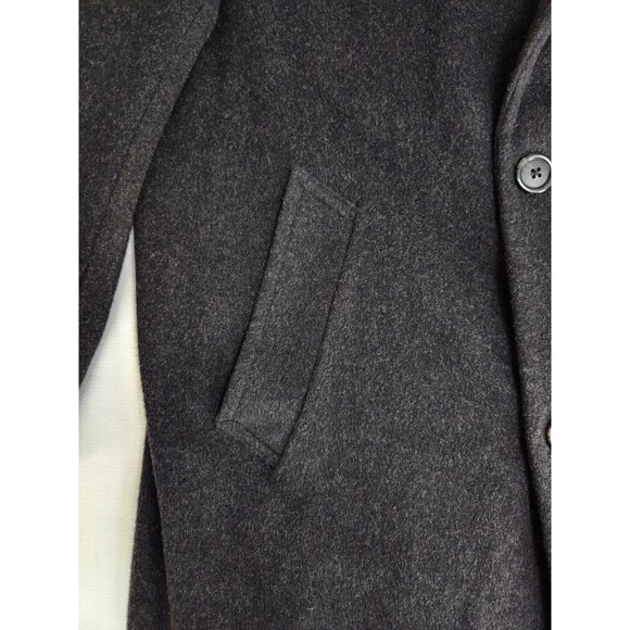 Fumagalli Mens 46L Wool & Cashmere Soft Black Overcoat Double Breasted Long - Picture 15 of 15
